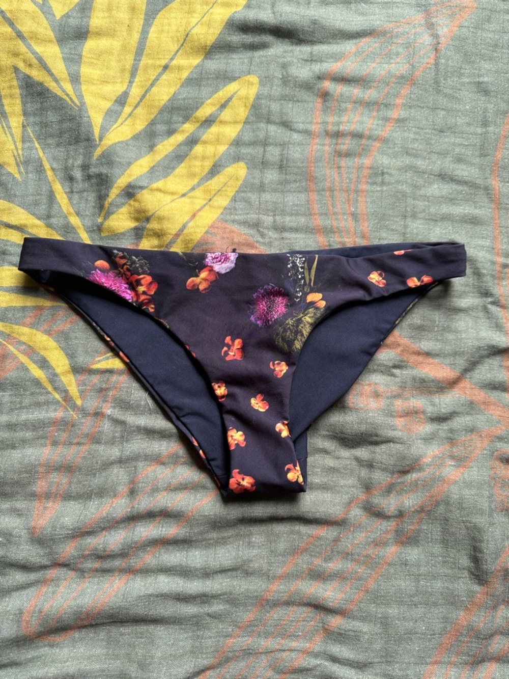 Hurley Black Floral Bikini Bottoms